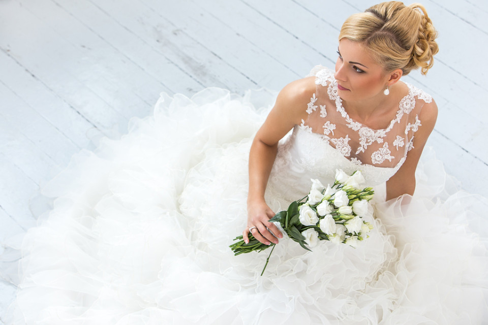 Brautkleid mit Tüllrock